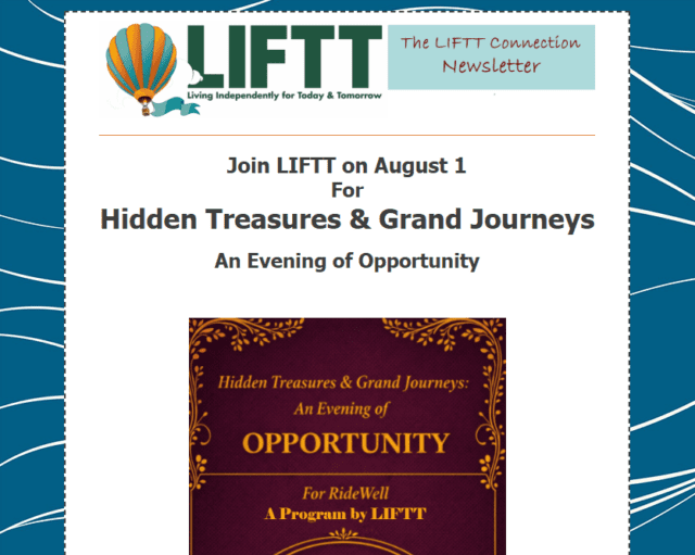 Screen Cap of the April 2026 LIFTT  Connection Newsletter