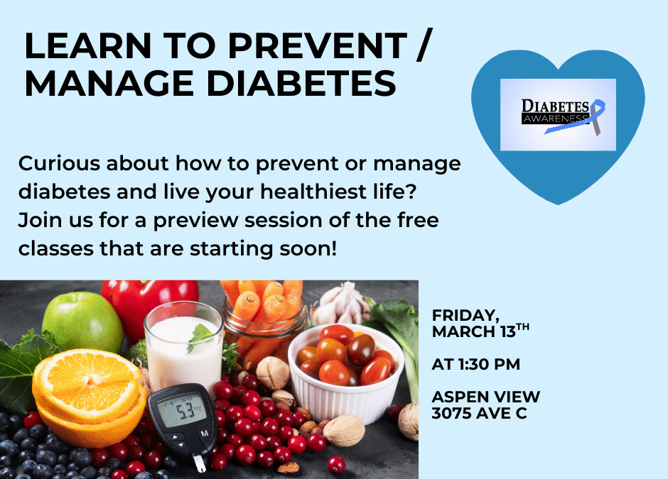 Learn to Prevent/Manage Diabetes @ Aspen View