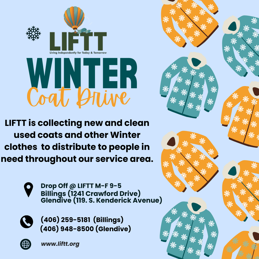 LIFTT holding Coat Drive at both locations