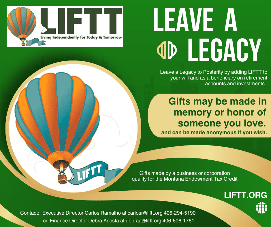 Leave a Legacy to LIFTT