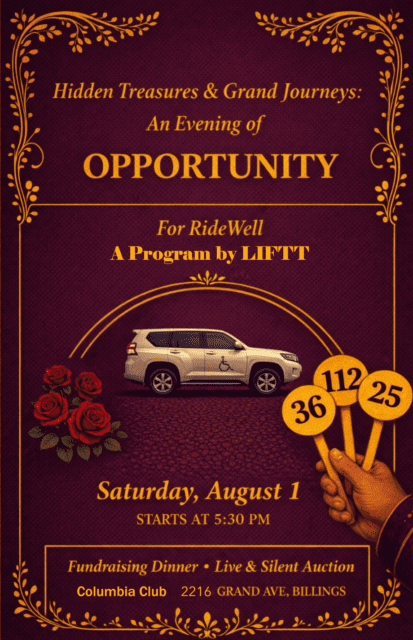 Hidden Treasures & Grand Journeys, A benfit for RideWell Saturday August 1, 5:30 p.m. at the Columbia Club