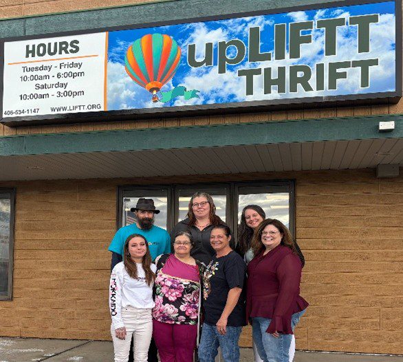 The LIFTT Team that made the chair loan possible. Front Row L-R: Madison Scott, Freda Mook, Pamela Ramirez, Theresa Sand Back Row L-R: Daniel Grubaugh, Holly Hanson, and Kaara Sarabia.