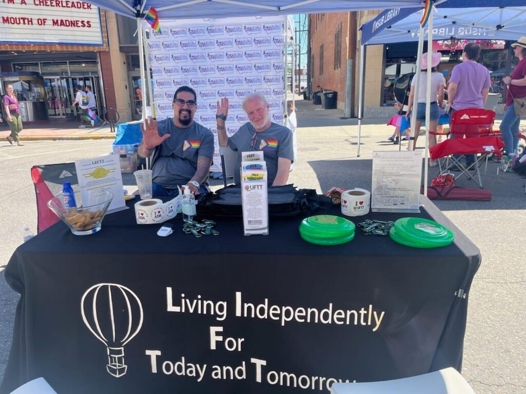 LIFTT Team Members Al Black Crow and Jordan Ferrero at Billings PRIDE