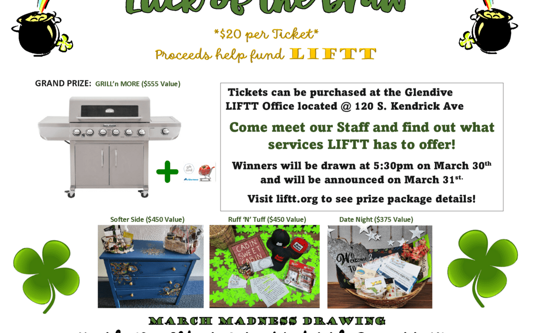 “Luck of the Draw” Raffle to be drawn March 30, Get Tickets Now!