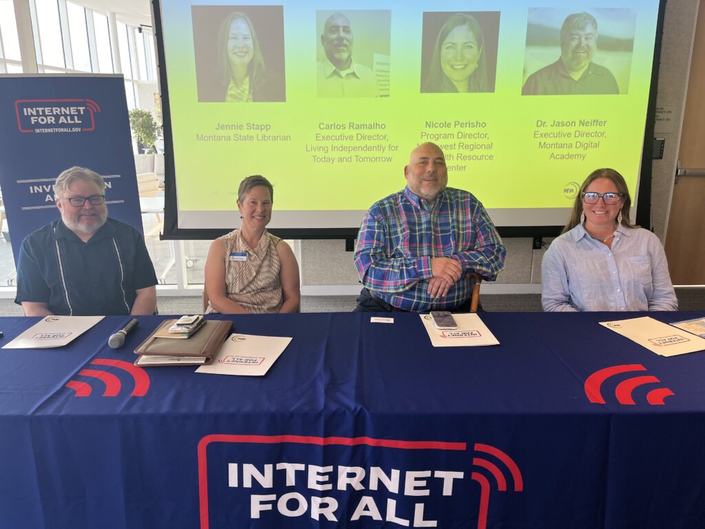 On September 10 LIFTT Executive Director Carlos Ramalho (third from left) traveled to Missoula and participated in a panel discussion on digital equity entitled