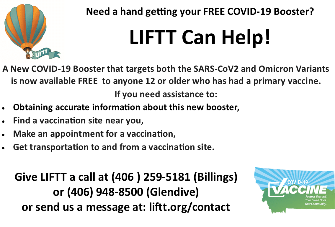 Need your FREE COVID-19 Booster? LIFTT can help!