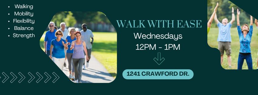 Join LIFTT for Walk with Ease Wednesdays from 12-1 starting August 27